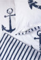 Reversible bed linen 2-piece Renforcé anchor stripes white/navy - SCHIESSER Home