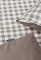Reversible two-piece Renforcé gray chequered bed linen - SCHIESSER Home